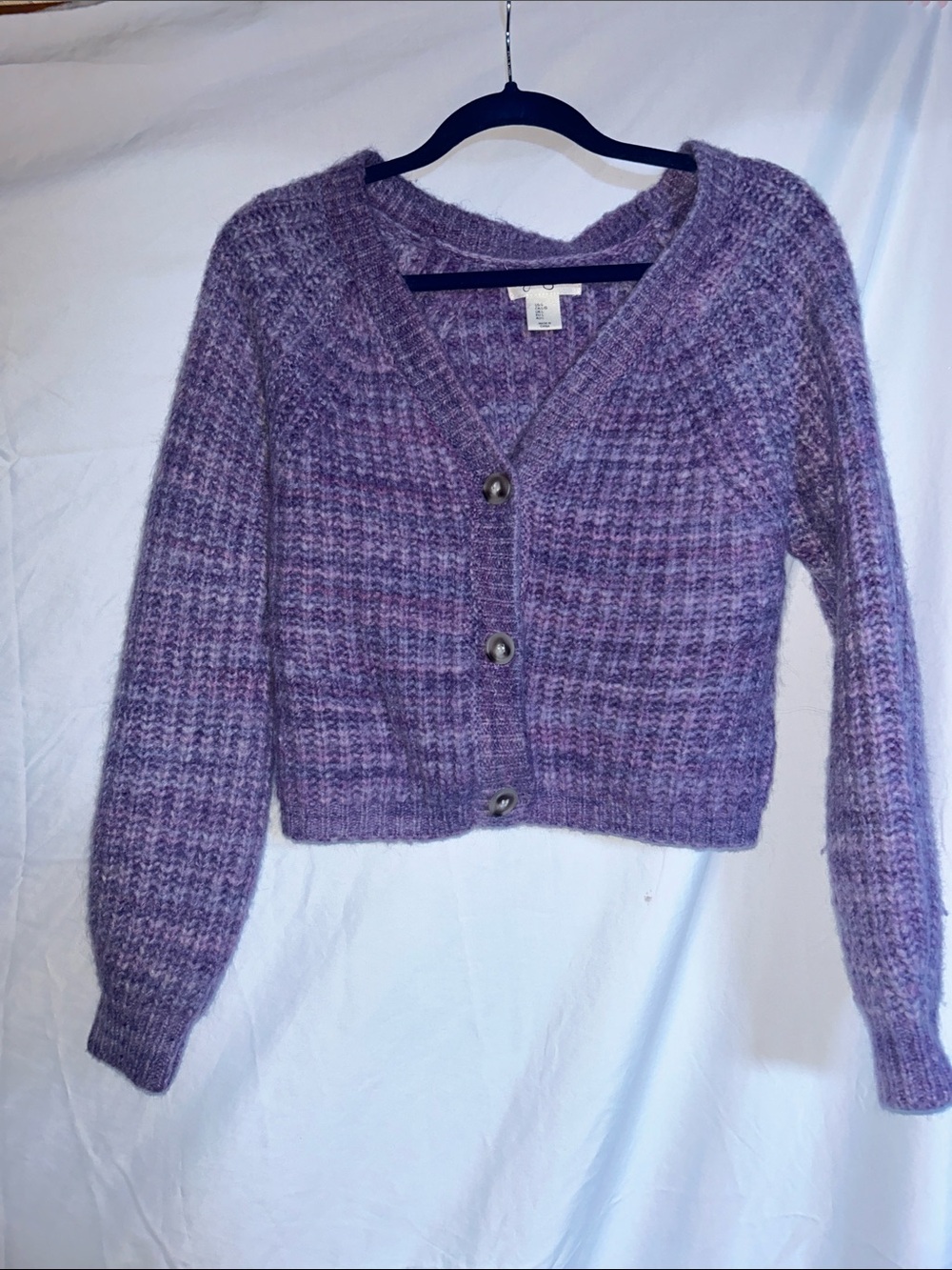 Jessica Simpson Lavender Knit Button-Front Cardigan